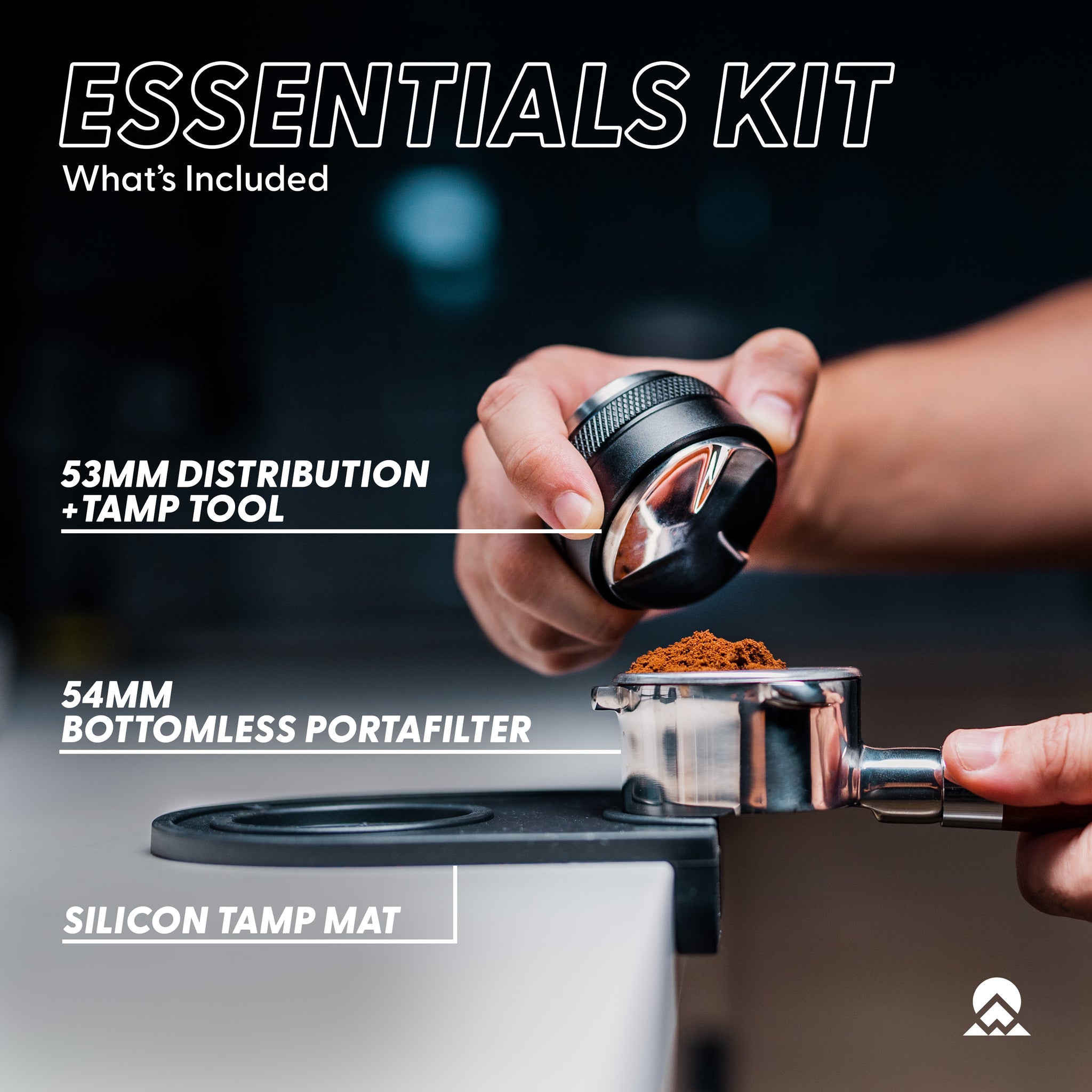 Essentials Combo - 54mm Bottomless Portafilter + 53mm Distributor/Tamper