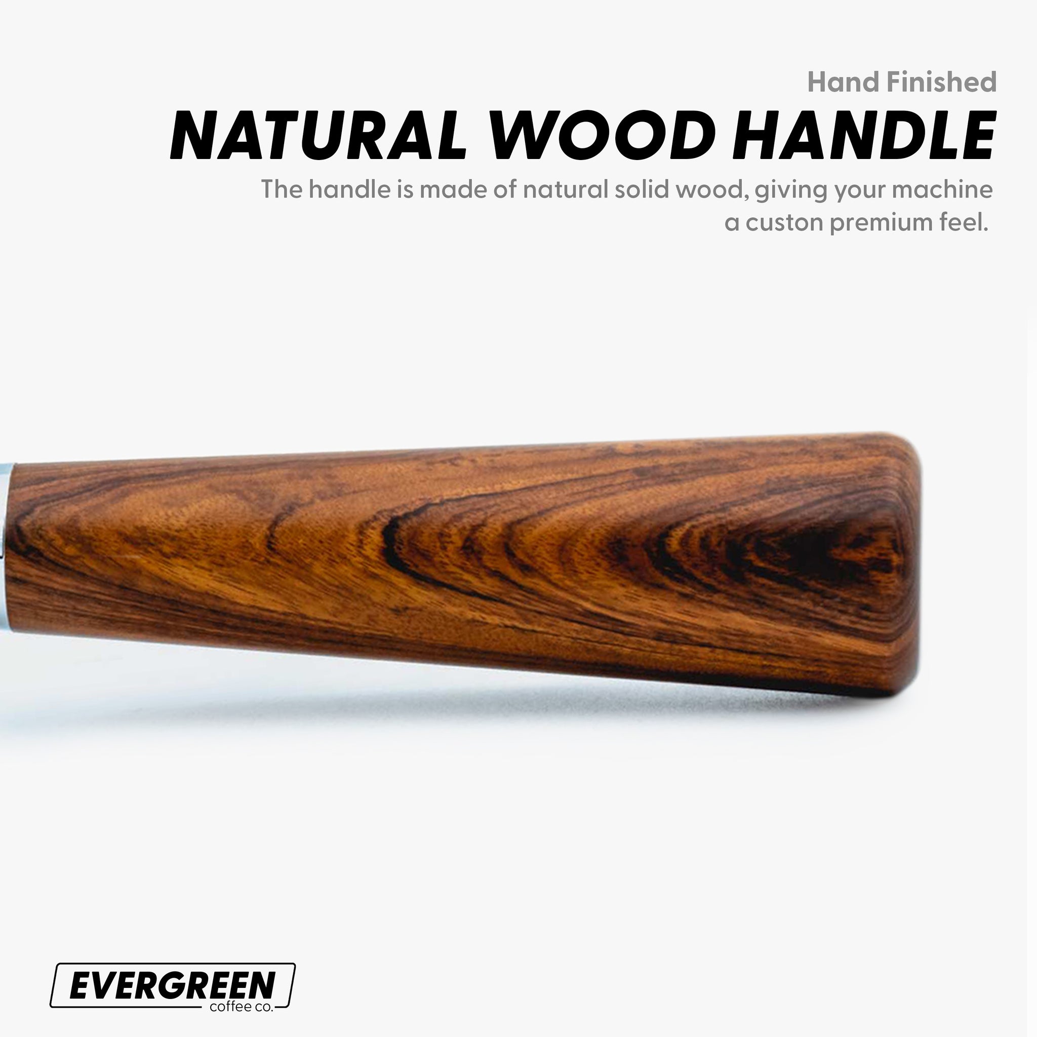 54mm Bottomless Portafilter Natural Wood Handle